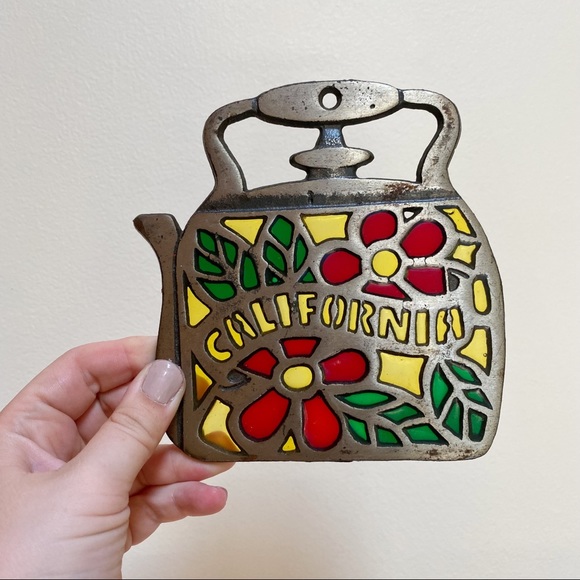 Retro Metal Stained Glass California Trivet